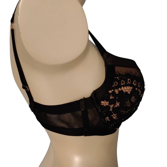 Victoria’s Secret Very Sexy Push Up Bra 32DD Black Lace Satin Limited Edition - Picture 15 of 16
